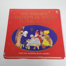 The Usborne Christmas Story Jigsaw Book Heather Amery Hardcover 4 Puzzles - £4.90 GBP