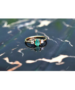 2 Ct Lab Created Oval Cut Aquamarine Wedding Ring in 14K White Gold Finish - $1,791.20 MXN