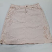 Westport RN#63264 Women's Coral Cotton Blend Stretch A-Line Denim Skirt Size 6 image 13