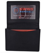 Small Leather Credit Card Expandable Wallet RFID Blocking Black - $10.88