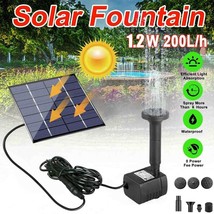 Mini Solar Fountain Solar Water Fountain For Pond Small Pool Garden Deco... - $21.99