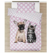 Tadpoles Twin FURever Twin  Duvet Cover Set, Pink T4103064 - £30.95 GBP