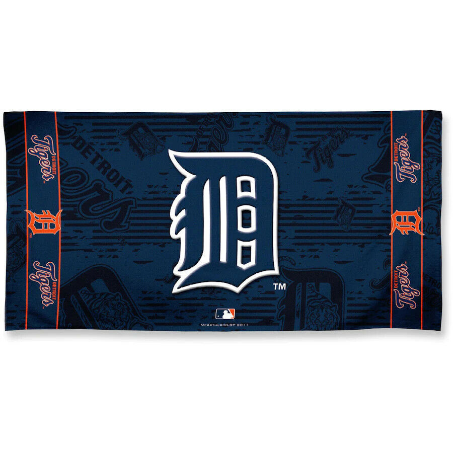 MLB Detroit Tigers Horizontal Logo Beach Towel 30"x60" WinCraft - £22.37 GBP