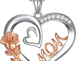 Mother&#39;s Day Gifts for Mom Women Her, S925 Sterling Silver Mom Necklace ... - $48.62