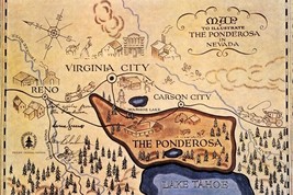 Bonanza Ponderosa Map 24x30 inch premium quality poster on 280gsm archiv... - $29.99