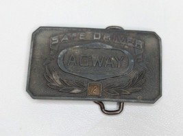 AGWAY Safe Driver 12 Year Award Safe Driver Belt Buckle Vintage 1970&#39;s  - £14.79 GBP