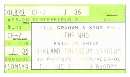 The Who Concert Ticket Stub August 29 1989 Oakland California - £19.46 GBP