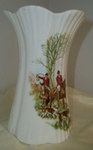 9&quot; Royal Tara Bone China Vase Hunting On Horseback With Dogs Galway Ireland - £23.29 GBP