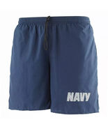 USGI USN U.S. NAVY PHYSICAL FITNESS UNIFORM PT BLUE REFLECTIVE SHORTS LARGE - $22.17