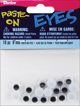 Paste On Wiggle Eyes 8mm Black - £10.68 GBP