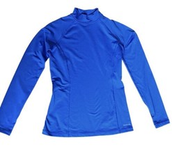 Reebok Play Dry Mock Neck Long Sleeve Athletic Top Size XS Stretch Warmth Layer - £10.11 GBP