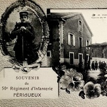 50th Regiment Infantry Soldiers Perigueux France 1910s Postcard PCBG12B - £23.69 GBP