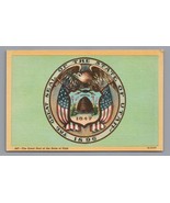 Great Seal of the State of Utah Postcard Linen PC - £4.65 GBP