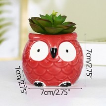 Creative Mini Animal Ceramic Flower Pot Home Decoration Accessories Owl Miniatur - £10.35 GBP