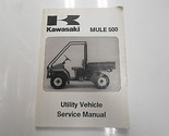 Kawasaki Mulo 500 Utilità Veicolo Servizio Negozio Manuale 99924-1146-02... - £79.07 GBP