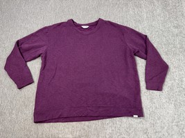Orvis Sweater Mens 2XL Purple Crewneck Pullover Modal Blend Soft Sweatshirt - $14.84