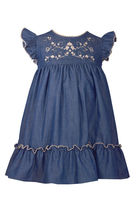 Bonnie Jean Lightweight Denim Dress with Embroidered Bodice, 2T-4T - £28.12 GBP