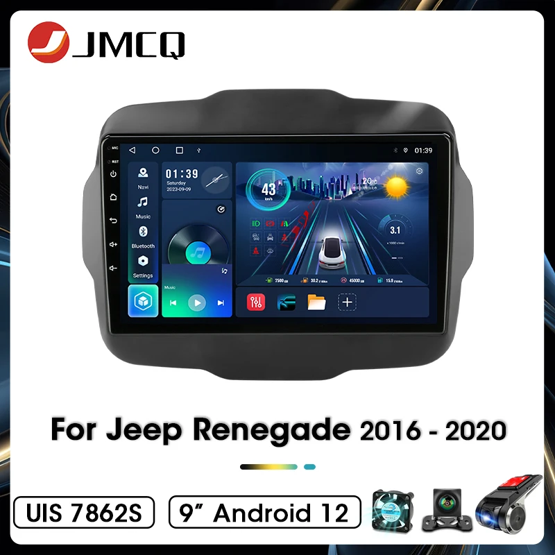 JMCQ 9" Android 12 2Din Car Radio Multimedia Video Player For Jeep Renegade 2016 - $110.40+