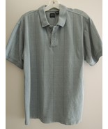 Mens Polo Shirt Size L - ARROW USA 1851 S/S Geometric Pattern - Slate Bl... - £9.36 GBP
