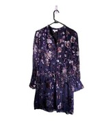 CAROLINA BELLE MONTREAL Size 8 Purple Velvet Floral Print Lined Dress - £18.32 GBP