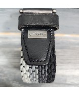 Nike  Golf Belt Leather Mesh G-FLEX Black Grey White  Size 36 Stretchy  - €17,07 EUR