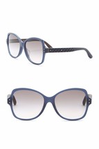 Bottega Veneta BV0045SA 005 56mm Shiny Blue Butterfly Women’s Sunglasses - £155.67 GBP