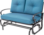 Patiomore Outdoor Bench Patio Swing Glider Loveseat 2 Seats Rocking Chair, - $185.95