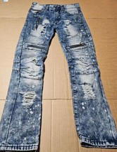 Lion Dynasty Youth Distressed Premium Denim Jeans Zippers Ripped SZ 10 (... - £12.33 GBP