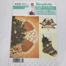 Vintage Simplicity 4332 Sewing Pattern Quilt In A Day Christmas - £8.44 GBP