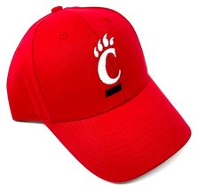 MVP Cincinnati Bearcats Logo Solid Red Curved Bill Adjustable Hat - £19.54 GBP