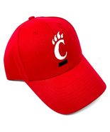 MVP Cincinnati Bearcats Logo Solid Red Curved Bill Adjustable Hat - £19.54 GBP