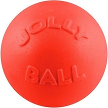 Jolly Pets Push-n-Play Ball Dog 4.5&quot; Small Red Hard Plastic Toy For Dog - £16.87 GBP