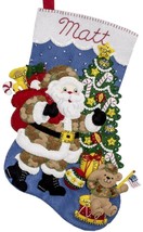 DMG DIY Bucilla Camo Santa Military Soldier Christmas Felt Stocking Kit ... - £24.68 GBP