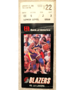 Portland Trailblazers NBA Ticket Stub 1/21/92 Blazers vs LA Lakers Magic... - £6.25 GBP