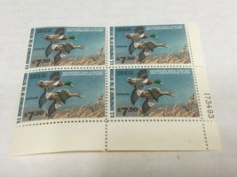1980 US Federal Duck Stamps RW47 Mallards Plate Block Of 4 - $7.50 MNH OG - $21.53