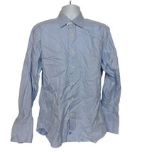 David Donahue Men&#39;s Dress Shirt Size 16 34/35 Light Blue Long Sleeve Business - £39.57 GBP