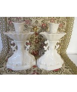 LENOX  PAIR OF CANDLESTICK HOLDERS MILLENIUM AQUARIUS 6&quot; LTD &quot;SPECIAL&quot; USA - $613.19 MXN