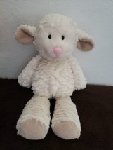 Mary Meyer Marshmallow Lamb 14&quot; Plush Stuffed Animal Ivory White Fur Pink Nose - £16.70 GBP