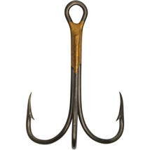 Eagle Claw 2X Treble Regular Shank Curved Point Hook, Bronze, Size 6, 20 Pack - £8.72 GBP