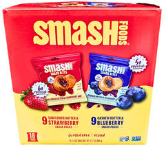 Smash Bites Variety Snack Bites 18 Count x 1.8 Oz EXP 01/2027 - $32.44