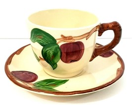 Franciscan Ware Apple Interpace Coffee Cup and Saucer Hand Decorated USA - £8.29 GBP