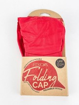 FitKicks Folding Adjustable Cap UPF 50 Active Lifestyle Hat Unisex Red Athletic - £13.10 GBP
