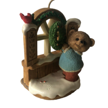 Tenders Touches Little Bear Hangs His Wreath Christmas Hallmark Ornament - £9.44 GBP