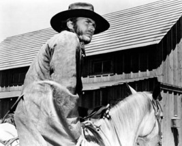Clint Eastwood on horseback rides thru town 1973 High Plains Drifter 8x10 photo - £7.62 GBP