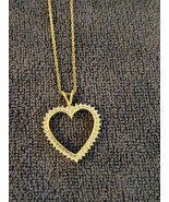 New VTg 14kt solid Gold Heart Pendant Diamond (34) Necklace - $461.60 CAD