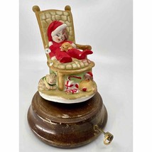 Night Before Christmas Porcelain Musical Figurine Music (Silent Night) 1983 - $14.00