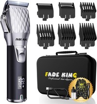 Fadeking® Professional Hair Clippers For Men: Travel Case, Lcd, Gifts Fo... - $54.96