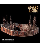 3D Printed Asgard Rising Cemetery Stone Wall Fence Set 28mm-32mm Ragnaro... - $538.65 MXN+