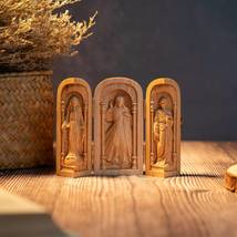 Hand-carved Portable Church - Mini Christian Altar 4&quot;×5&quot; - $49.00+