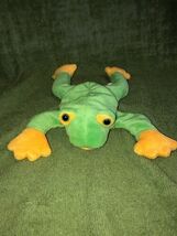 Ty Beanie Babies Green and Yellow 8in smoochy Frog - 4039 - $8.64